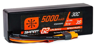 Spektrum Accu lipo Smart G2 3S 11.1v 5000mah 30C Hard Case IC3