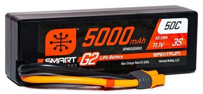 Spektrum Accu lipo Smart G2 3S 11.1v 5000mah 50C Hard Case IC3