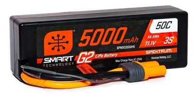 Spektrum Accu lipo Smart G2 3S 11.1v 5000mah 50C Hard Case IC5