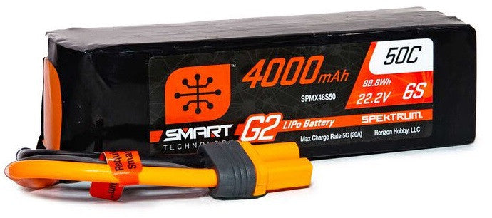 Spektrum Accu lipo Smart G2 6S 22.2v 4000mah 50C IC5