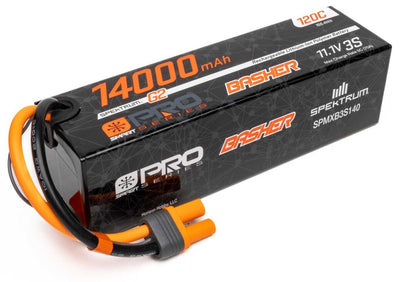 Spektrum Accu lipo Smart G2 Pro Basher 3S 11.1v 14000mah 120C Hard Case IC5