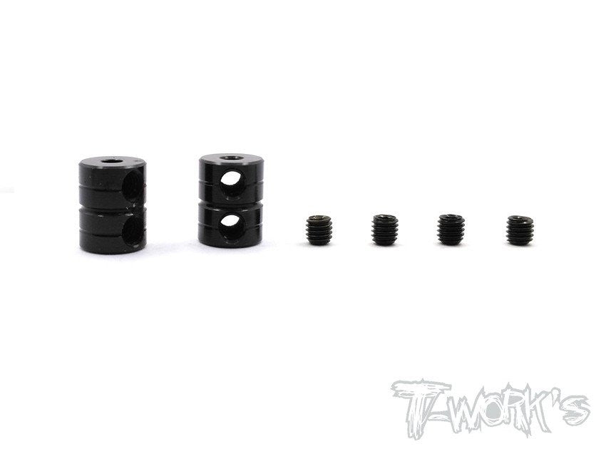 T-Work's Bagues d'arret 2mm Doubles "V2" Alu (x2) TA-108