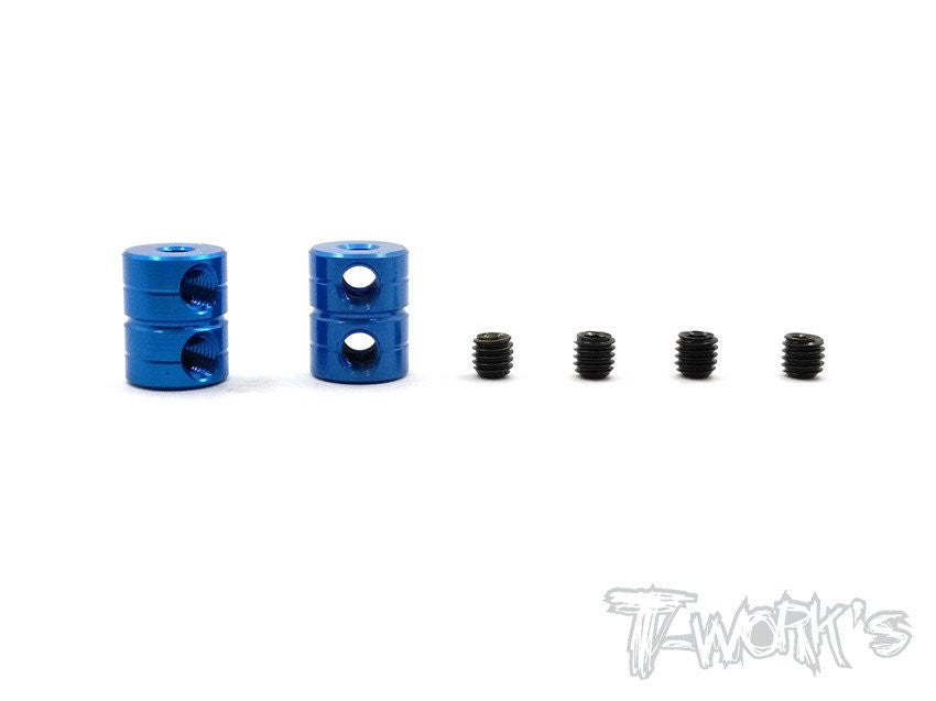 T-Work's Bagues d'arret 2mm Doubles "V2" Alu (x2) TA-108