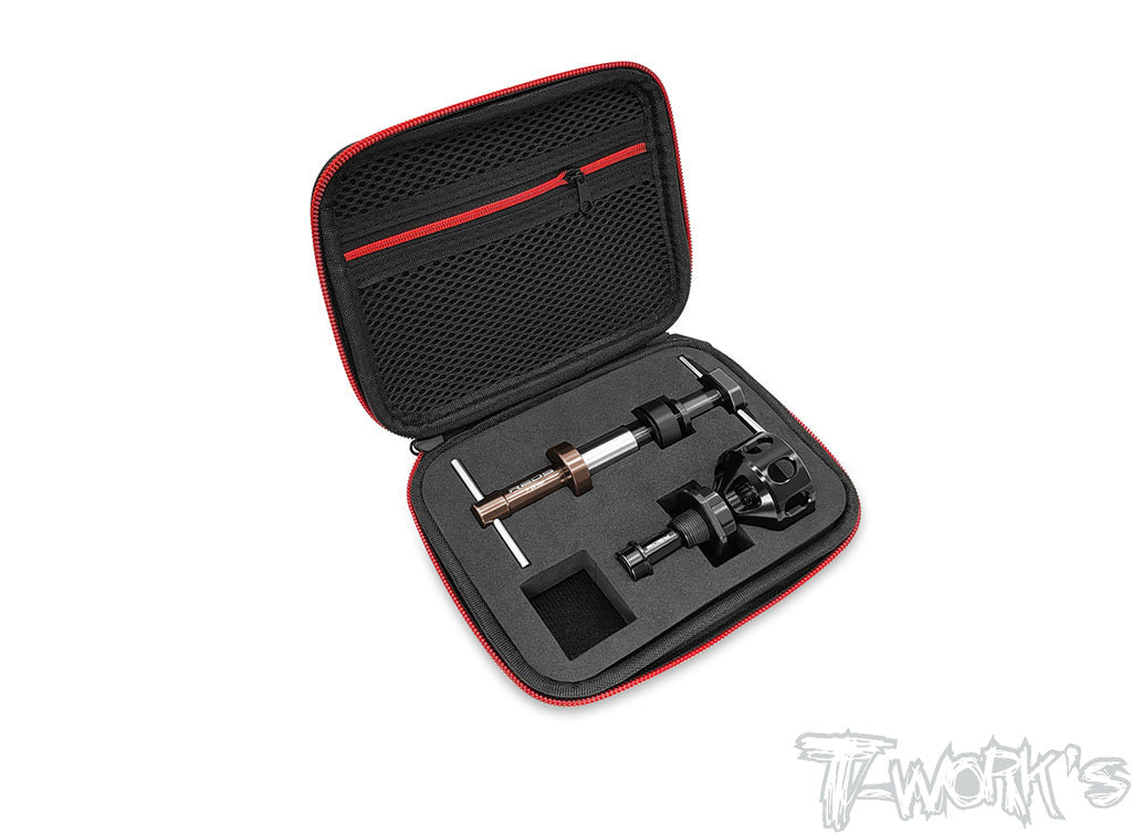 T-Work's Boite "Hardcase" Carbone pour Outil Roulements REDS TT-075-L-R