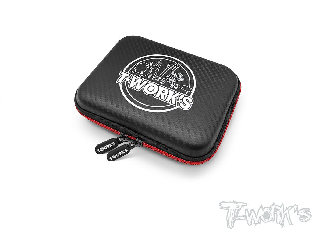 T-Work's Boite "Hardcase" Carbone pour Outil Roulements REDS TT-075-L-R