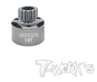 T-Work's Cloche d'Embrayage LightWeight Longue 14 Dents TG-065-14