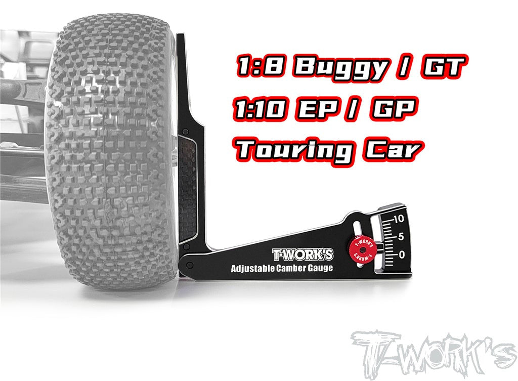 T-Work's Equerre de Carrossage Aluminium 1/8 et 1/10 TT-108