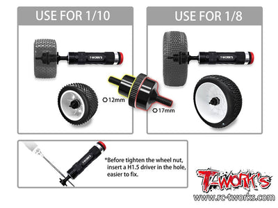 T-Work's Equilibreur de Roues V2 TT 1/8 et 1/10 TT-121-A