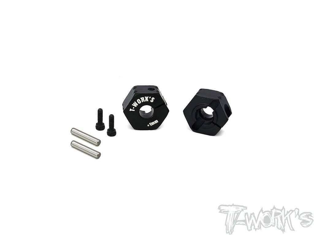 T-Work's Hexagones de Roues Alu +1mm Tamiya TC-01 (x2) TE-TC01-M+1
