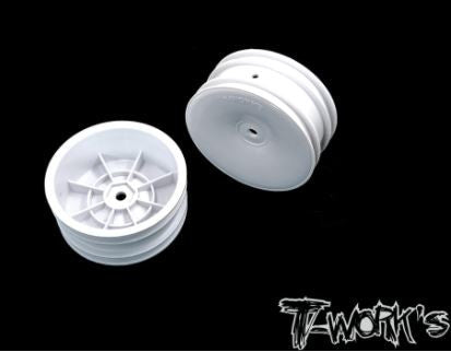 T-Work's Jantes Avant 2wd 2.2" 12mm Blanches (x2) TE-218-AW