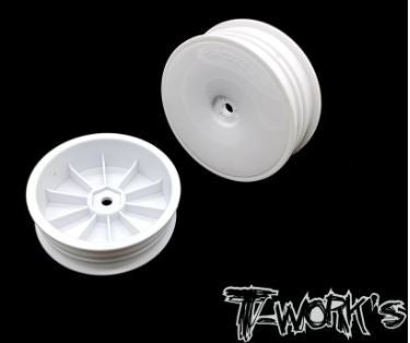 T-Work's Jantes Avant Slim 2wd 2.2" 12mm Blanches (x2) TE-218-DW