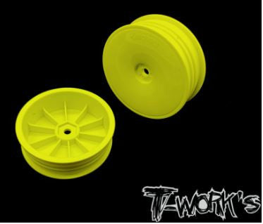 T-Work's Jantes Avant Slim 2wd 2.2" 12mm Jaunes (x2) TE-218-DY