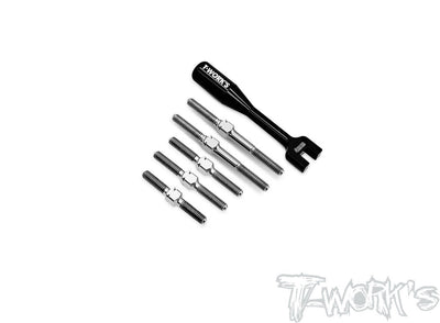 T-Work's Kit Biellettes Titane Pas Inversé Xray X4 TB-279