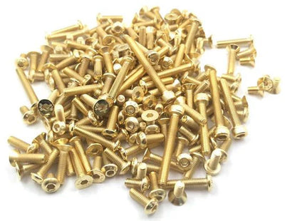 T-Work's Kit complet de Vis Acier Nitride Doré Mugen MBX8R Eco GSS-MBX8RECO