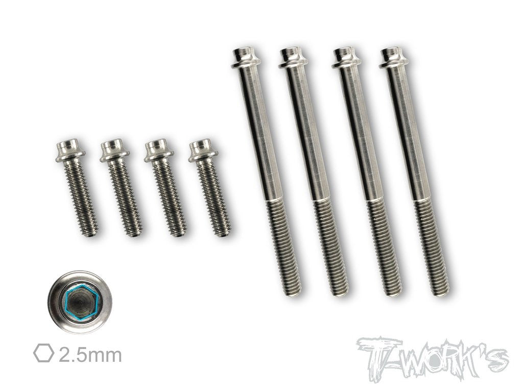 T-works Kit de Vis ø3.5mm Titane Pour Cellules HB 817 TP071