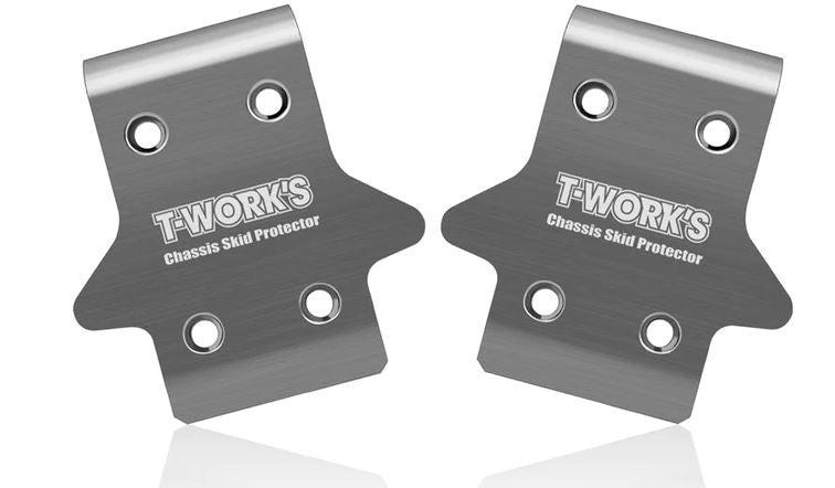 T-Work's Sabot de Protection de Châssis Inox (x2) MBX8R TO-235-MBX8R