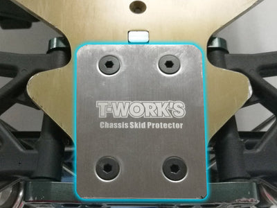 T-works Sabot de Protection Chassis Inox Kyosho (x2) MP9 TO220K