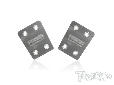 T-works Sabot de Protection Chassis Inox (x2) Mugen MBX-7 /7R TO220M