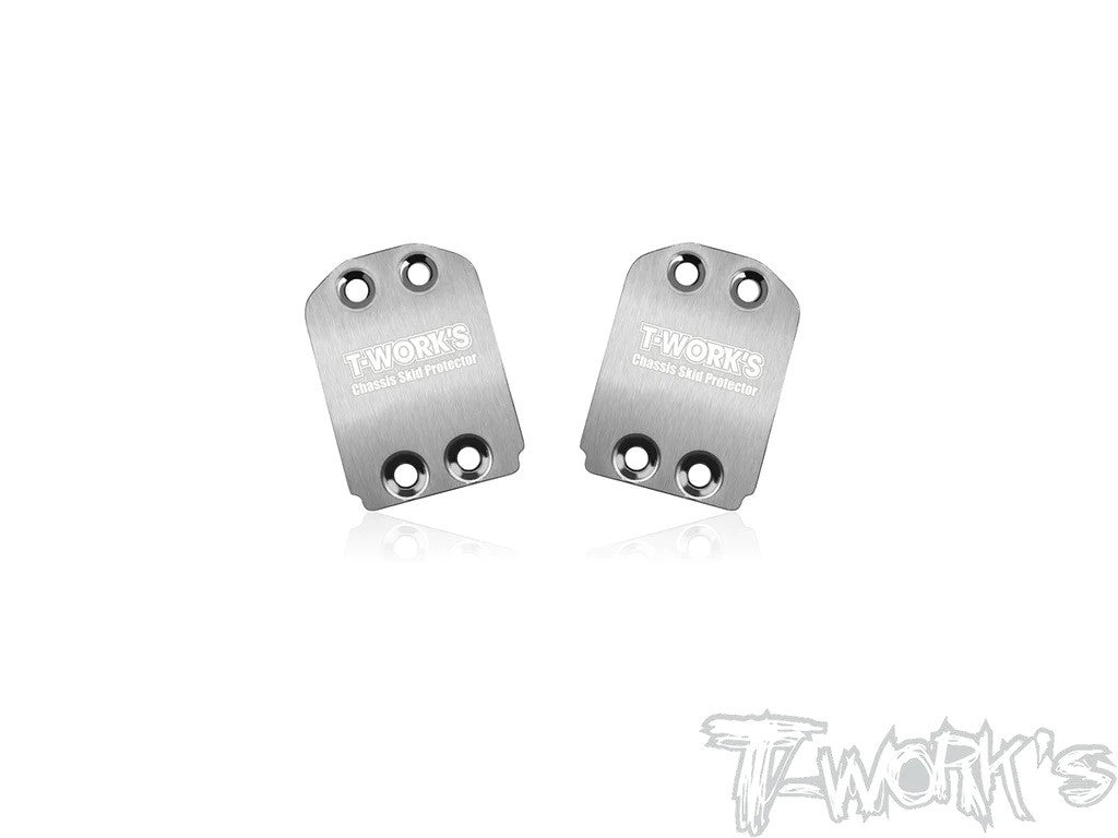 T-Work's Sabot de Protection Chassis Inox Xray XB2 (x2) TO-220-XB2