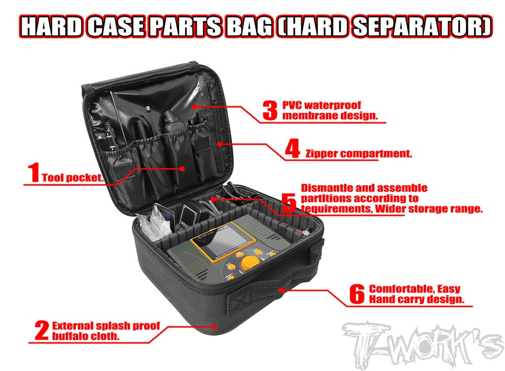 T-Work's Sac "Hardcase" de Transport 25x10x23mm TT-075-F