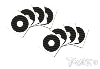 T-Work's Stickers Carbone Jantes Buggy 1/8 (x8) TS-056