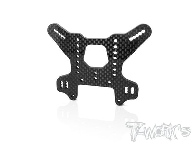 T-Work's Support Amortisseurs Arrière Carbone 4mm MBX8 TO-247-MBX8-RV2