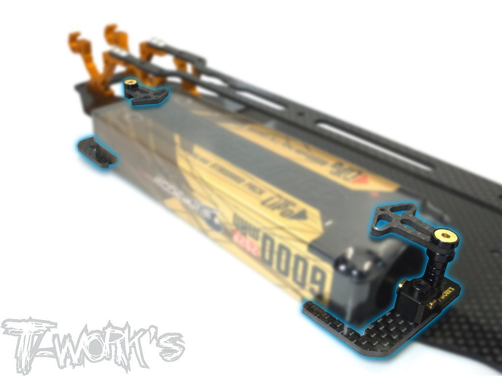 T-Work's Support de Batterie Carbon  Xray T4 TE-212-T4