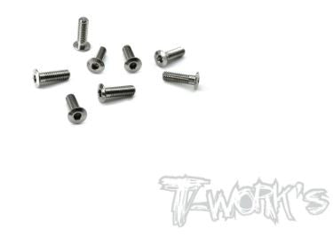 T-Work's Vis Titane Low Profil 3x10mm (x8) TSS-310LP