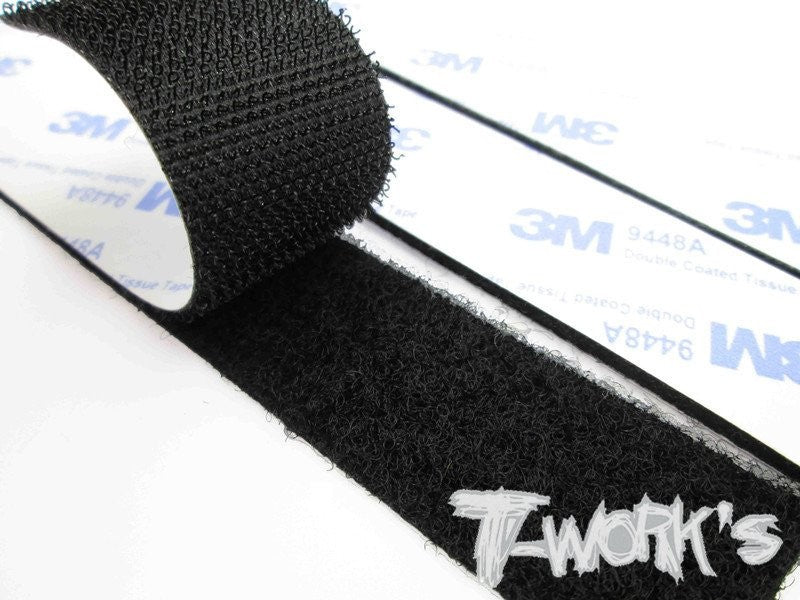 T-Work's Velcro Autocollant en bandes de 25x150mm (x3) TA076