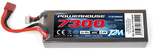 T2M Accu Li-po 7.4V 2S 7300mAH 60C T1373002C