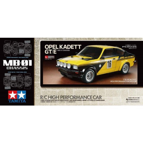Tamiya MB-01 Opel Kadett GT/E KIT Amarillo/Negro 47499 