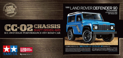 Tamiya CC-02 Land Rover Defender 90 Peint KIT 58700