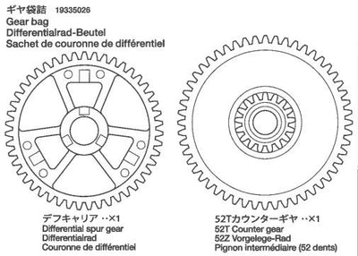 Tamiya Couronne principale/différentiel 9335026