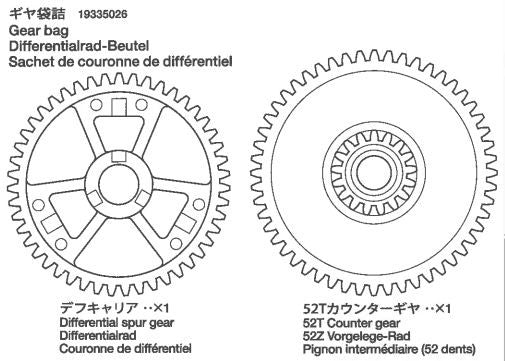 Tamiya Couronne principale/différentiel 9335026