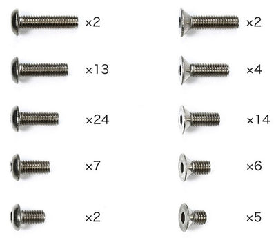 Tamiya Kit Visserie Titane (79Pcs) TD4 Super Avante TD4 47464