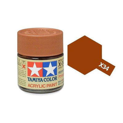 Tamiya Peinture Mini X34 Brun Métal Brillant 81534