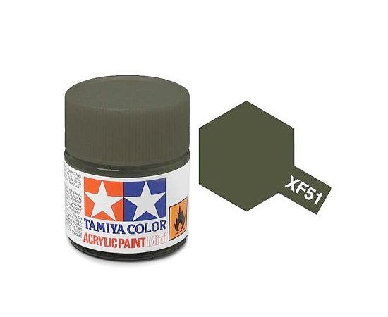 Tamiya Peinture Mini XF51 Vert Kaki Mat 81751