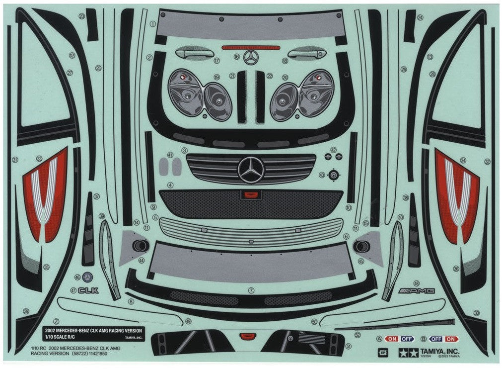 Tamiya Stickers pour Carrosserie Mercedes CLK AMG 9490088