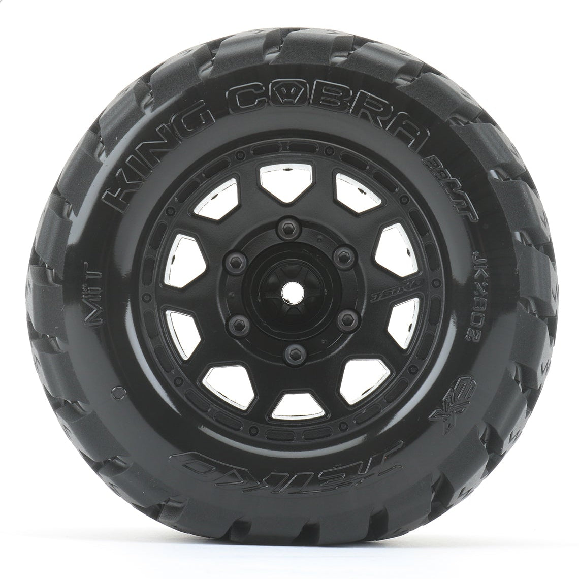 Jetko RC Pneus MT King Cobra + Jantes Noir 2.8" (x2) MT 1/10 JK2802CB