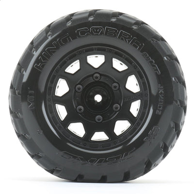 Jetko RC Pneus MT King Cobra + Jantes Noir 2.8" (x2) MT 1/10 JK2802CB