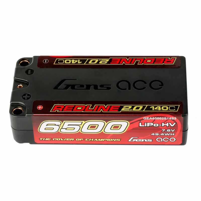 Gens Ace Redline 2.0 Hv Accu lipo Shorty 7.6v 6500mah 140C 2S1P