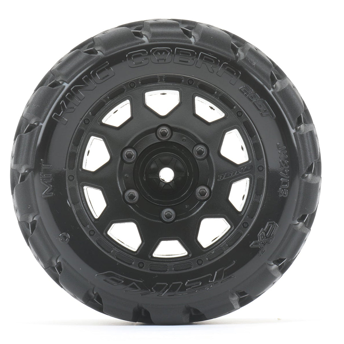 Jetko RC Pneus ST King Cobra + Jantes Noir 2.8" (x2) ST 1/10 JK2702CB