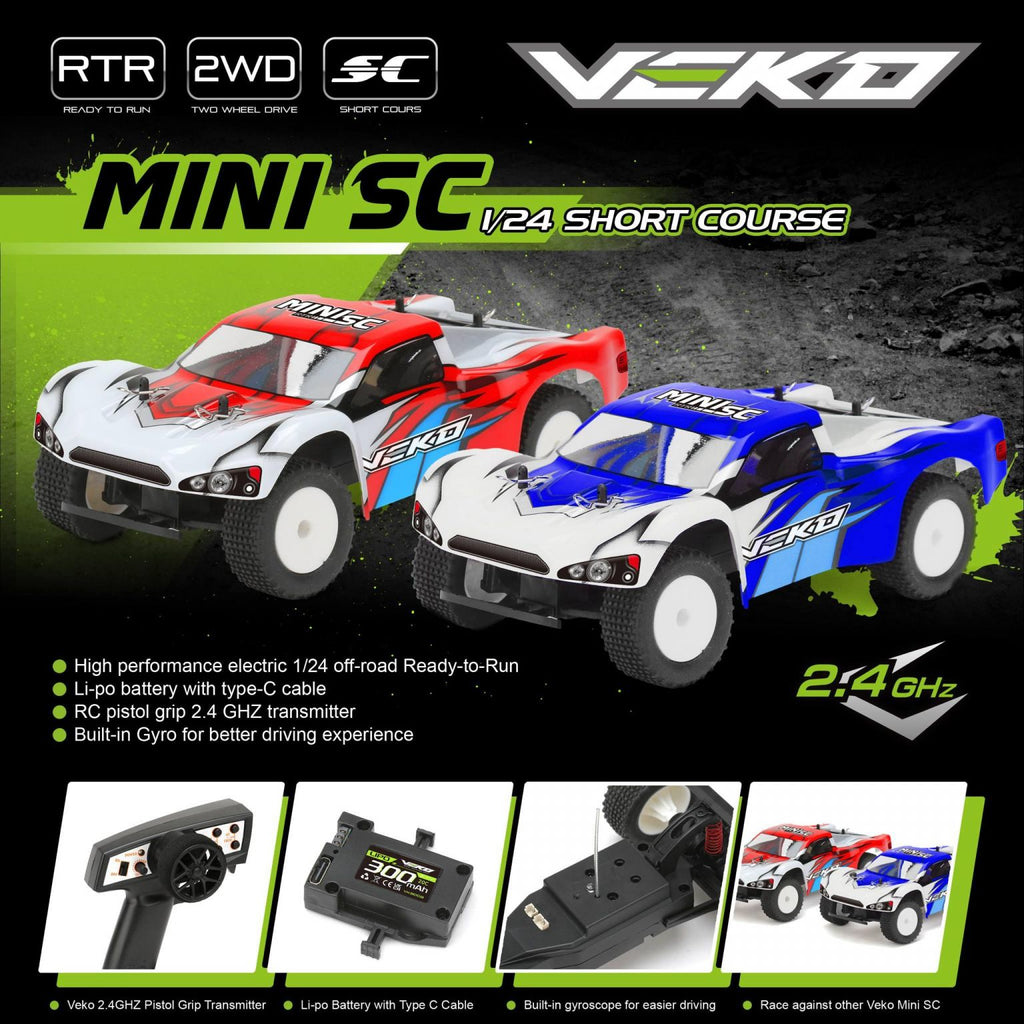Mini Short Rd Veko Mini SC 1/24 RTR – Short Course con giroscopio ed ESP