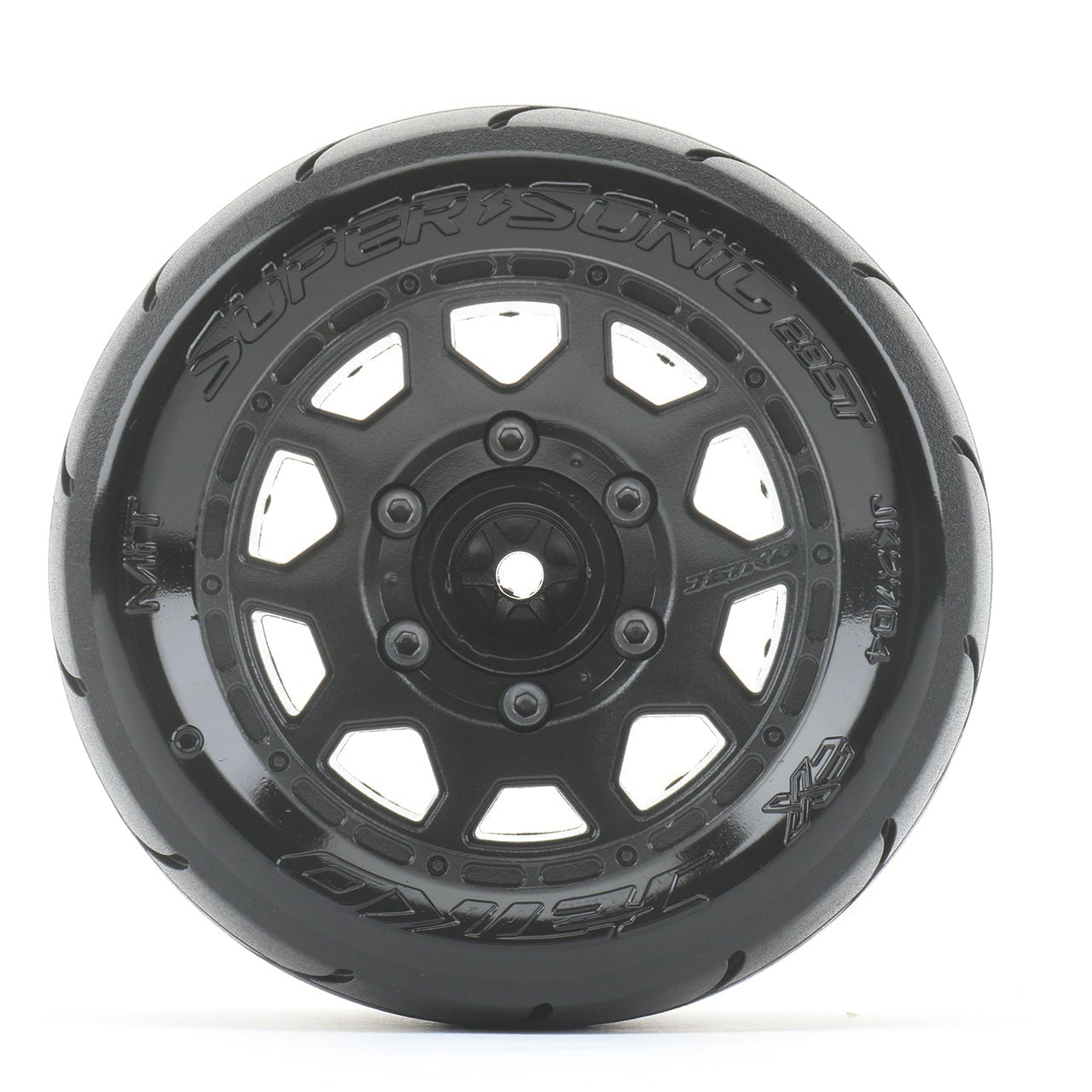 Jetko RC Pneus ST Super Sonic+ Jantes Noir 2.8" (x2) ST 1/10 JK2704CB