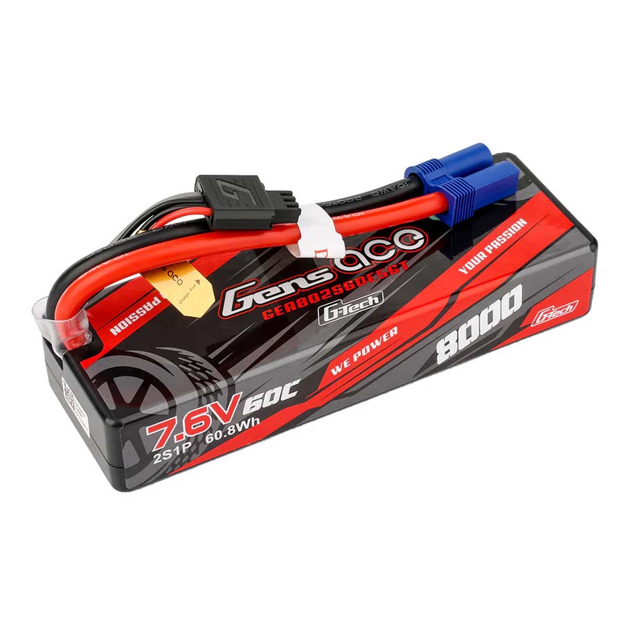 Gens Ace Accu lipo G-Tech 7.6v 8000mah 60C EC5 GEA802S60E5GT