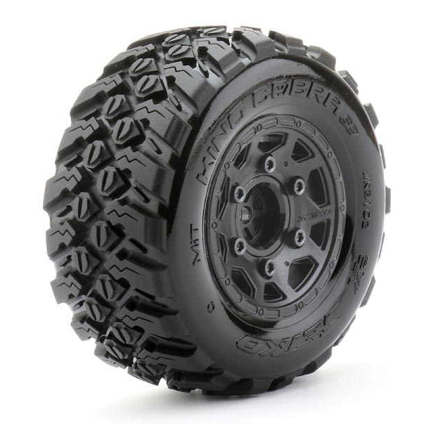 Jetko RC Tires SC King Cobra + Black Rims (x2) SC 1/10 JK3102CB