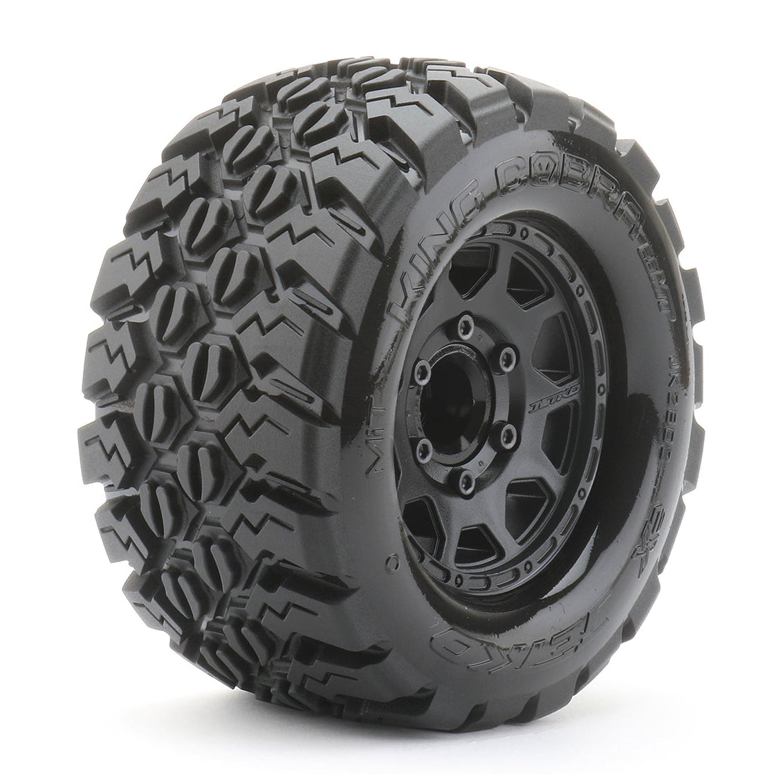 Jetko RC Pneus MT King Cobra + Jantes Noir 2.8" (x2) MT 1/10 JK2802CB