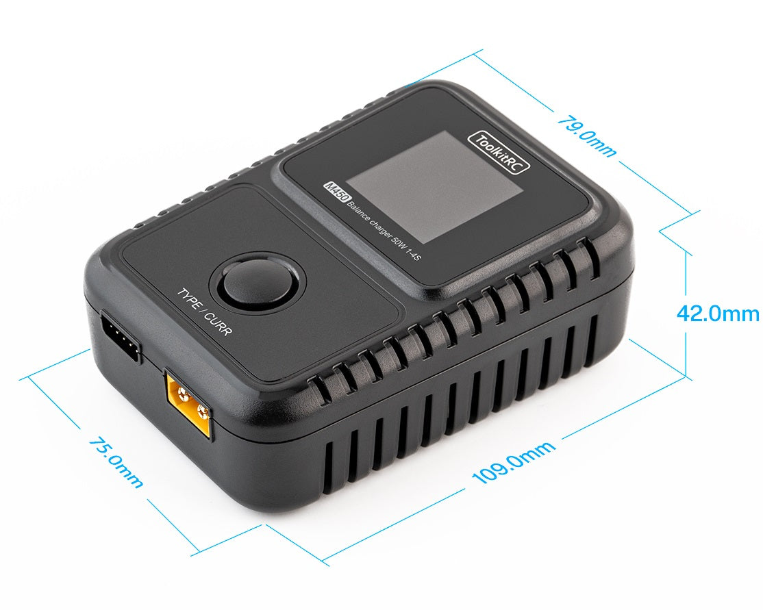 ToolkitRC Chargeur M450 1-4S 5A 50W AC TK13300