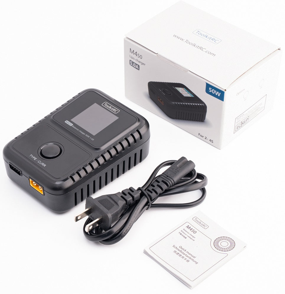 ToolkitRC Chargeur M450 1-4S 5A 50W AC TK13300