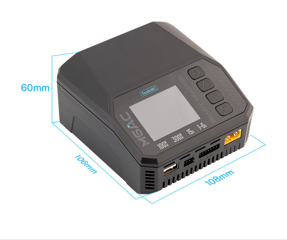 ToolkitRC Cargador M6AC 1-6S 15A 100W AC/DC TK13800